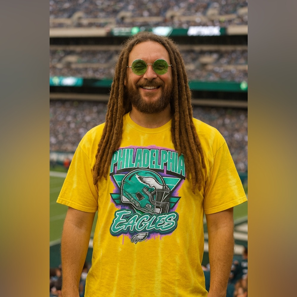 Philadelphia Eagles NFL Acid Washed Streetwear T-Shirt XXL